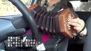 ようこそジャパリパークへ　コンサーティーナ playing Anglo concertina in the driver's seat