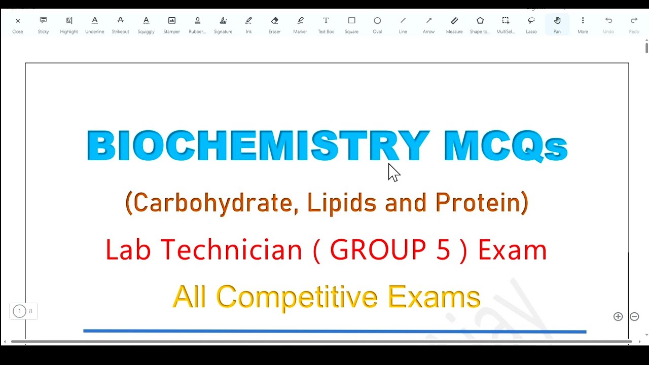 Biochemistry Mcqs All Competitive Exam Lab Technician Dmlt Bmlt
