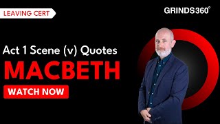 Macbeth, Act 1 Scene (V) quotes - Episode 6