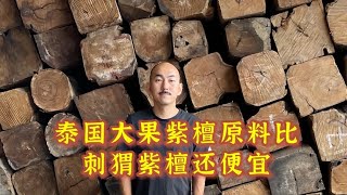 泰国大果紫檀比刺猬紫檀便宜，但成品红木家具价格可翻倍，利润高