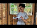 how to insulate floor of enclosed deck outdoor shed or workshop by installing foam between joists p1