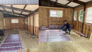 How To Insulate Floor Of Enclosed Deck Outdoor Shed Or Workshop By Installing Foam Between Joists P1