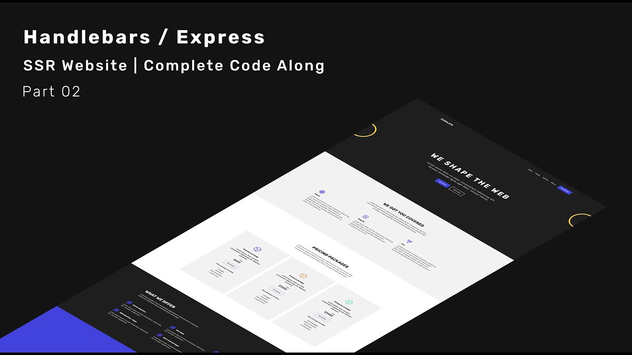 Handlebars Express Environment Setup 2 2 02 One Page Website