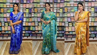 💥New arrivals 💥Product code:PS1107-PS1110Floral Printed Semi Pattola Soft Silk Saree@850/=