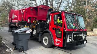 Waste Innovations ASB249043 ~ Mack LR Labrie Expert Split Body ASL Trash Truck