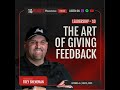 the art of giving feedback