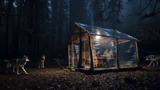 Camping in a Transparent Tent: Alone Night in the Wilderness Surrounded by Wolves