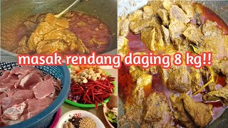 Masak rendang daging 8 kg! Untuk 150 porsi