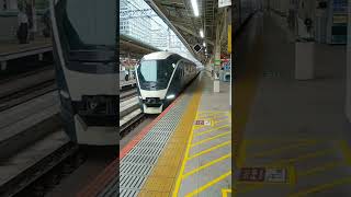 【東京駅】特急 サフィール踊り子1号 伊豆急下田駅行の入線（JR東日本E261系電車）JR EAST Limited Express Saphir Odoriko at Tokyo Station