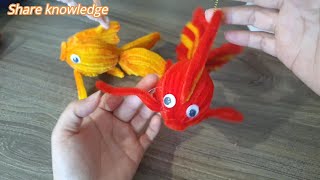 Làm lồng đèn cá vàng bằng kẽm nhung chơi Trung Thu - How to make mid-autumn lanterns