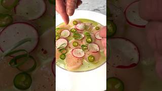 SAVE my COCONUT BASIL LIME CRUDO recipe. #crudo #sashimi #scallops