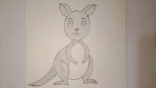 kangaroo cartoon drawing #easydrawing #art