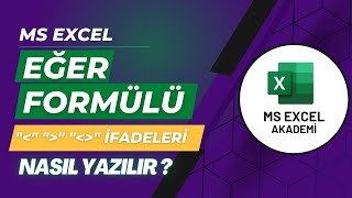 #Excel Eğer Büyükse Küçükse - Eğer Formülü Operatör Kullanımları