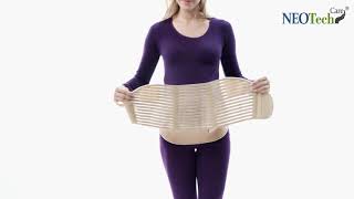 How to wear a NEOtech Care branded Maternity Belt - Model T007