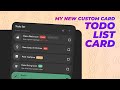 My New Custom ToDo List Card on HACS