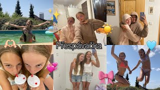 Letní přespávačka ☀️| koupačky v bazénu, bubble tea, nákupy, a spoustu srandy 😁💖