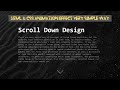 HTML & CSS Scroll Down Indicator Animation Effects | By Coding Tutorial