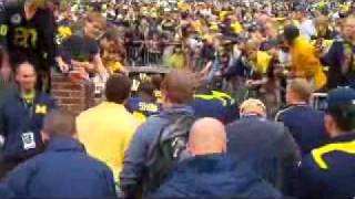 2010 Michigan Wolverine Football Massachusetts The Big House Tunnel