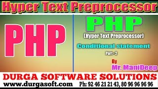 Web Devlopment| Php ((Hyper Text Preprocessor) || Conditional statement Part -2 by Manideep