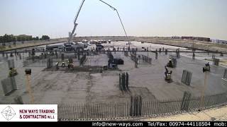 6200 m2 Raft Foundation Concrete Finishing