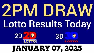 Lotto Result Today 2pm January 7 2025 Swertres Ez2 PCSO Live Result