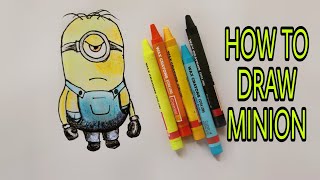 How to draw a MINION (EASY), Drawing for KIDS .