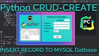 Python CRUD with MySQL Database - Insert record #python #coding #java #intellij #database