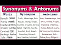 Synonyms and Antonyms | Most Useful Synonyms and Antonyms | English Vocabulary 2021