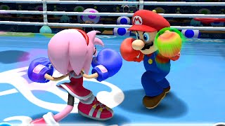 Mario & Sonic at the Rio 2016 Olympic Games Boxing  - Amy Vs Team Mario (Very Hard Cpu)