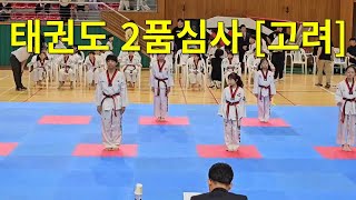 국기원 2품심사 고려 태권도 승품심사