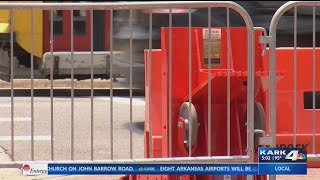 New police barriers in Little Rock