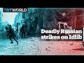 Civilians flee as deadly Russian strikes hit Syria’s Idlib