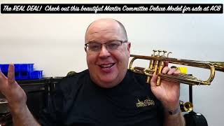 A Gorgeous  vintage classic the Martin Committee Deluxe model:  ACB  Show and Tell #trumpet #acb