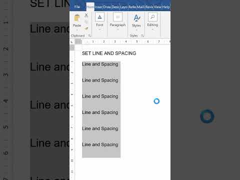 Setting Line And Paragraph Spacing Microsoft Word - YouTube