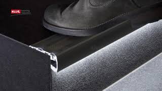 KLUS LLC - the STEP extrusion illuminates and protects the edge of the step