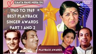 Filmfare Awards for Best Playback Singers 1960 to 1969 #latamangeshkarsongs #mohammadrafisongs