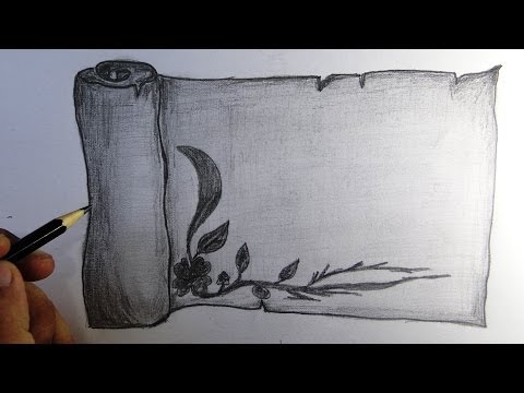 How To Draw A Scroll With A Creative Border Step By Step With Narration Pencil Drawing How To Draw A Scroll With A Creative Border Step By Step With Narration Pencil Drawing