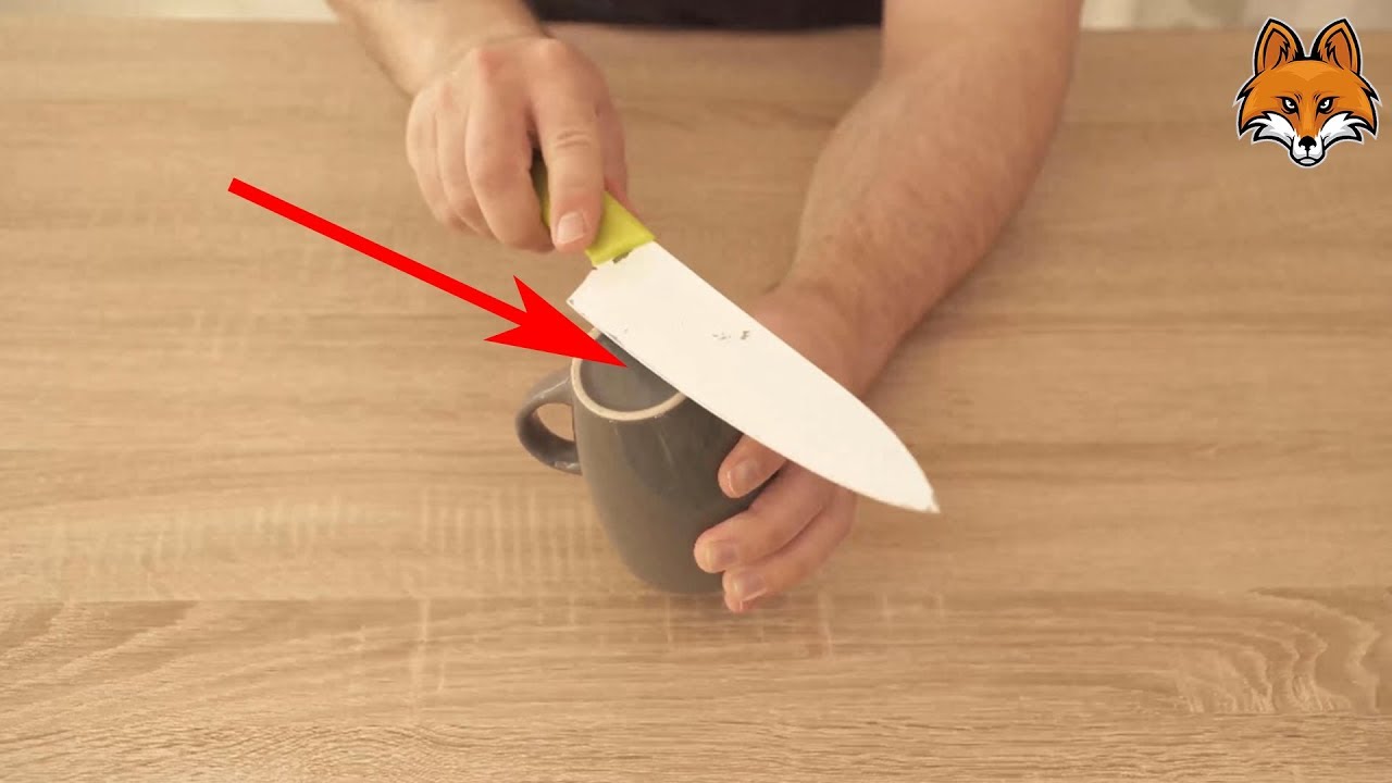 How To Sharpen A Knife Without A Sharpener 🔪 - YouTube