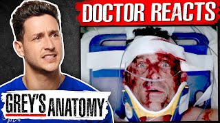 Doctor Reacts To Grey's Anatomy | McDreamy's Car Accident