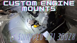 z31 300zx ls swap build : making custom engine and trans mounts + clutch install!