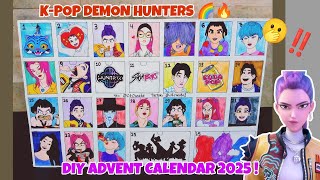 UNBOXING A *GIANT* DIY K-POP DEMON HUNTERS ADVENT CALENDAR 2025!!😱🔥(25 MYSTERY BOXES!!🫢) | PAPER DIY