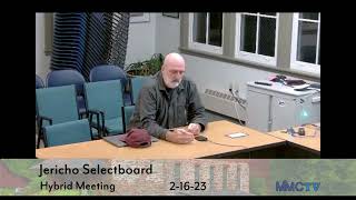 Jericho Selectboard 2-16-2023