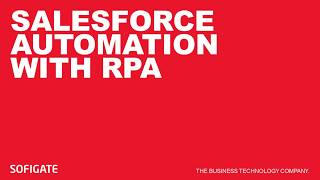 Salesforce Automation with RPA