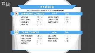 Moore \u0026 Smalley Palace Shield Competition - U17 - South - Leyland CC U17 v Vernon Carus CC U17