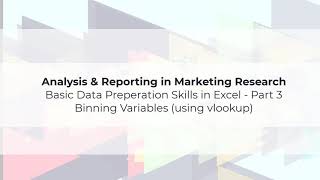 Recoding Variables Using Microsoft Excel - vlookup and other basic tips