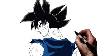 How To Draw Goku (Ultra Instinct) | Step By Step | Dragon Ball