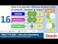 oracle set operator union unionall intersect minus