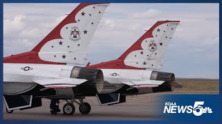 The Thunderbirds prepare for their performance at the 2025 Pueblo Wings of Pride Air Show