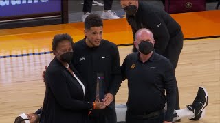 Devin Booker winning the NBA Cares Community Assist Award 🙌