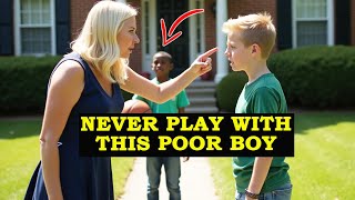 ARROGANT Woman SL*APPED Her SON for Playing with a Black KID—But One day that KID Saved her Life...